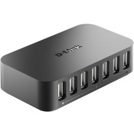 D-Link DUB-H7 Concentrador USB 2.0 de 7 Puertos con 2 Puertos de Carga Rápida, 480Mbps, Plug & Play, Compatible USB 1.1