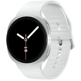 Samsung Galaxy Watch8 44mm Wi-Fi Smartwatch Plata con Correa Blanca, Pantalla AMOLED 1.5", 32GB, GPS