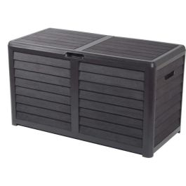 EDA Baya Garden Bay Plastic 420 litros - decoración de madera de imitación - gris antracita - hecho en Francia Precio: 104.49999956. SKU: B1JKPX2GFD