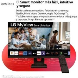 LG MyView 27SR50F-B Smart Monitor 27 pulgadas Full HD 1080p IPS Smart TV webOS 23 HDR10 Altavoces estéreo y conectividad multimedia Negro