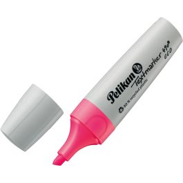 Pelikan Textmarker 490 eco Set 4 Neon Colores (Verde, Naranja, Rosa, Amarillo) Punta Cincel Plástico Reciclado 1-5 mm