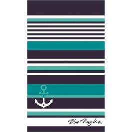 Toalla de Playa Secaneta Skot Azul Jacquard Terciopelo Toalla de Playa Secaneta Skot Azul Jacquard Terciopelo