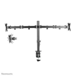 Neomounts Full Motion Dual Desk Mount (Clamp & Grommet) For Two 10-32" Monitor Screens, Height Adjustable - Black Neomounts Full Motion Dual Desk Mount (Clamp & Grommet) For Two 10-32" Monitor Screens, Height Adjustable - Black