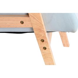 DKD Home Decor Butaca Sixties Azul Celeste 61x69x77 cm, Altura Asiento 42 cm, Desmontable, Poliéster y Mdf