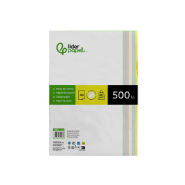 Liderpapel Papel Color A4 80gr 500 Hojas (5 Colores Surtidos) para Impresora Ink-jet, Laser y Fotocopiadoras