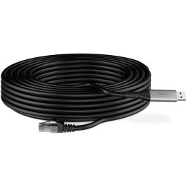 DIGITUS Cable Ethernet USB 3.2 Gen1 RJ45 Cat6a S/FTP Negro 1 Gbit/s 15m Plug & Play Libre de Halógenos
