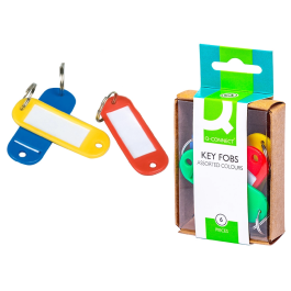 Q-connect Llavero Portaetiquetas Caja de 6 Unidades Colores Surtidos