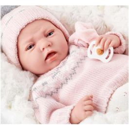 Muñecas Arias Muñeca Elegance Dafne 40 cm Cuerpo Blando Traje Rosa Cojín Muñeco con Peso