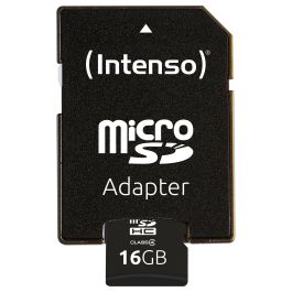 Intenso 3403470 Tarjeta MicroSDHC de 16GB Clase 4 con Adaptador SD, Lectura 20MB/s