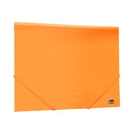 Liderpapel Carpeta Tres Solapas Polipropileno DIN A4 Cierre Gomas Naranja Opaco
