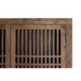 Armario de 2 Puertas GINER Y COLOMER en Madera de Acacia con Patas de Metal, 160 x 100 x 45 cm