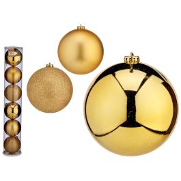 Set 6 Bolas Navidad Oro 15 cm Krist+ - Decoración Navideña (4 Unidades) Precio: 57.58999961. SKU: B18Y4CN9CL
