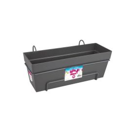 Elho Macetero Jardinera Loft Urban Allin1 con Soporte Integrado para Balcón y Sistema de Autorriego | 50 cm Gris Antracita Elho Macetero Jardinera Loft Urban Allin1 con Soporte Integrado para Balcón y Sistema de Autorriego | 50 cm Gris Antracita