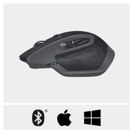Logitech MX Master 2S Ratón Inalámbrico, Mano Derecha, Láser, RF Wireless + Bluetooth, 4000 DPI, Grafito
