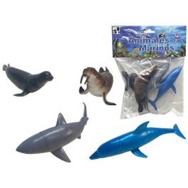 Figura animales marinos en bolsa 4 unidades 20,5x25x4cm