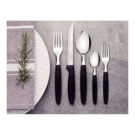 Tramontina Cubiertería 30 Piezas Negro Acero Inoxidable Mango Polipropileno