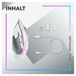 Logitech G502 X Plus Ratón Inalámbrico Óptico Blanco 25600 DPI RGB LIGHTSPEED HERO 25K