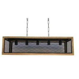 DKD Home Decor Lámpara Techo Loft Marrón Negro Mango Hierro E27 25 x 25 x 100 cm Precio: 129.59000054. SKU: B182FAFX4S