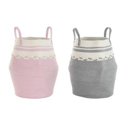 DKD Home Decor Cesta Basicos 30x45x30cm Rosa Gris (4 Unidades) Precio: 52.78999979. SKU: B15VRWXE9C
