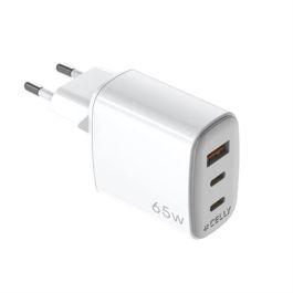 Cargador de Pared Celly UPTC1USB2USBC65 Blanco