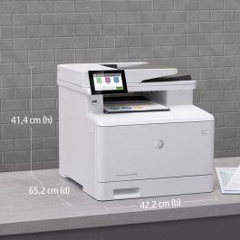 HP Color LaserJet Enterprise M480f - Impresora Multifunción Láser Color con Escáner, Fax, 27 ppm, Duplex, Pantalla Táctil 4.3", 2 GB RAM, HP Sure Start