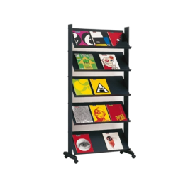 Paperflow Expositor Móvil Metálico Negro con 5 Repisas 85.5x167.5x38.5 cm Precio: 274.99000023. SKU: B13G7GKPZ9