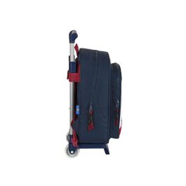 Mochila Escolar con Ruedas F.C. Barcelona Corporativa Azul Granate (27 x 33 x 10 cm)