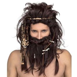 My Other Me Peluca Hombre Cavernícola para Disfraces y Fiestas Temáticas, Accesorio de Vestuario Multicolor 185g, Edad Mínima 3 Años