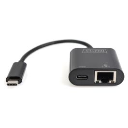 Digitus Adaptador USB Type-C a Gigabit Ethernet con Power Delivery, Negro