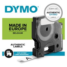 Dymo D1 S0720580 Etiquetas Autoadhesivas Negro sobre Amarillo 12 mm x 7 m