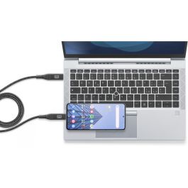 Cellularline Cable USB-C a USB-C 3.1 10Gbps, Carga Rápida 100W/5A, Transferencia de Datos, 1 Metro, Negro