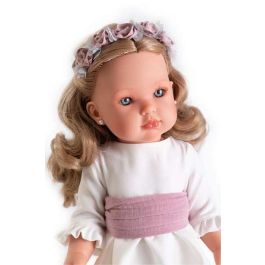 Antonio Juan Muñeca Comunión Bella Rubia con Diadema y Pendientes 45 cm