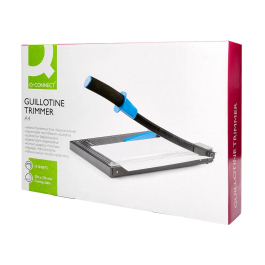 Q-connect Cizalla Metálica de Palanca para Papel DIN A4, Capacidad de Corte 10 Hojas