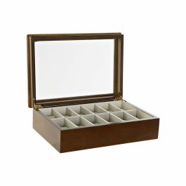 Caja-Joyero DKD Home Decor Marrón Terciopelo Madera MDF (28 x 19 x 9 cm) Precio: 15.68999982. SKU: B19XM98K6T