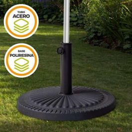 Base parasol poliresina 14 kg gris tubo d38/48 49x32cm Base parasol poliresina 14 kg gris tubo d38/48 49x32cm