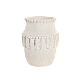 DKD Home Decor Jarron Decorativo Tropical Blanco | Diseño con Relieve y Material Cemento | Set de 2 Unidades | Medidas 20x20x25 cm Precio: 28.49999999. SKU: B1J2FGRPY6