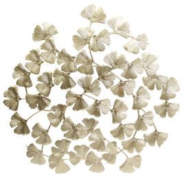 Home Deco Factory Mural Flores Metálico Ginkgo Mirage Decoración Pared d.48 cm