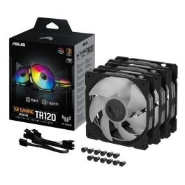 Asus TR120 ARGB Ventilador Chasis 120mm Alta Presión Estática y Flujo Aire, Iluminación Personalizable, Grosor 28mm, PWM