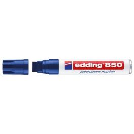 Edding Marcador Permanente 850 Azul, punta biselada 5-15mm, para papel, cartón, metal, vidrio, plástico, madera (5 Unidades) (5 Unidades) Precio: 32.49999984. SKU: S8421367