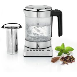 WMF 04131800 Hervidor de Agua Eléctrico KÜCHENminis Vario, 1L, Vidrio y Acero Inoxidable, 1960W, Termostato