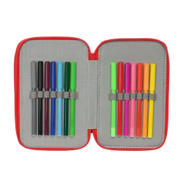 Safta Plumier Escolar Triple Avengers 37 Piezas 195x125x55 mm