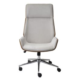 Silla de Oficina Home ESPRIT Marrón Beige Plateado