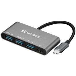 Sandberg Hub USB-C con 3 Puertos USB 3.0 y Power Delivery (PD) para MacBook y Portátiles USB-C, Diseño de Aluminio Precio: 23.50000048. SKU: B186WK53BK