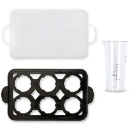 Livoo DOC290 Cocedor de huevos 400W para 6 huevos Acero inoxidable con función mantener caliente, incluye huevera, tapa y vaso medidor