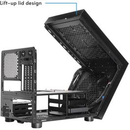 Chieftec CI-03B-OP The Cube Caja de PC Negra para Micro ATX y Mini-ATX con USB 3.2 TypeC