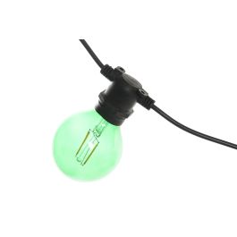 DKD Home Decor Guirnalda Terraza Y Jardin 7.5 x 13 x 850 cm Multicolor Exterior con 10 Leds Doble Filamento