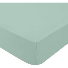 Domiva Juego de 2 sábanas bajeras Jersey 60 x 120 cm Blanco/Gris verde