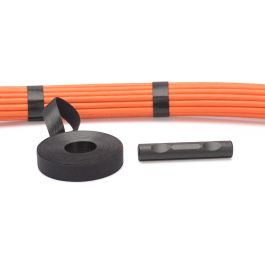 Digitus Cinta de gancho y bucle para cableado estructurado, 20mm ancho, 10m rollo, negro