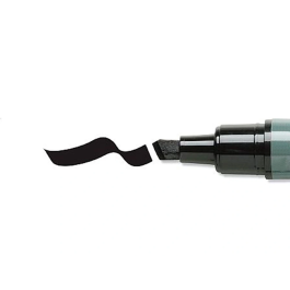 Q-connect Rotulador Permanente Negro Punta Biselada 5 mm