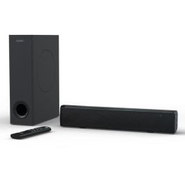 MAJORITY BOWFELL PLUS - Barra de sonido 2.1 - Bluetooth, USB, Entrada Óptica y Aux - Subwoofer con cable - Control EQ - 100W - Negro